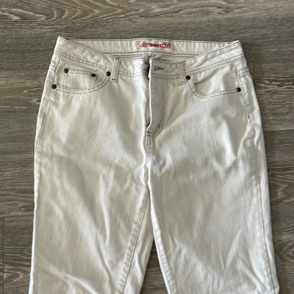 Faded Glory bootcut stretch, size Tall 10 white jeans